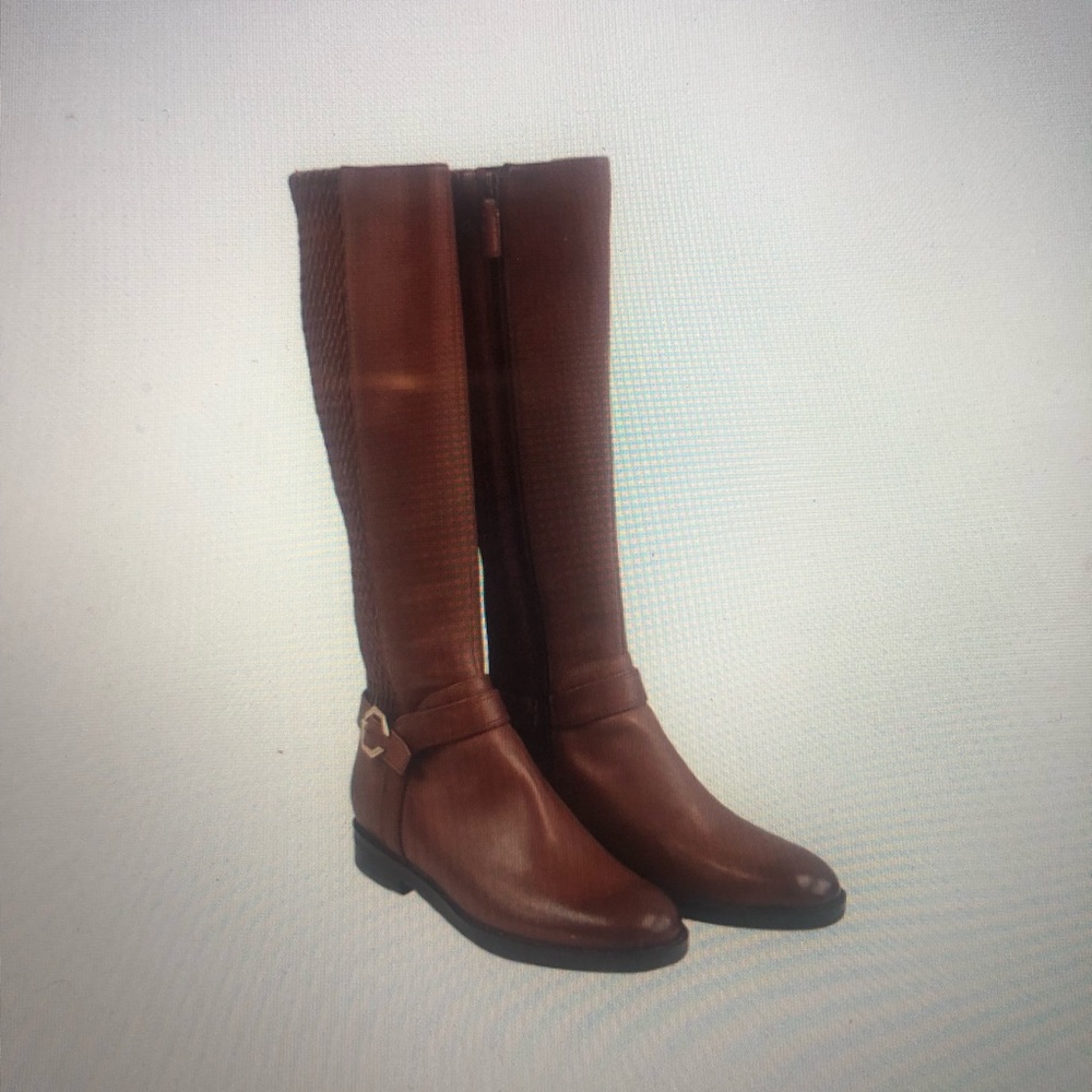 Leather Riding Boots - Cole Hahn Harvest Brown